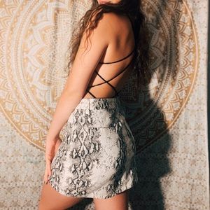 Snake skin skirt